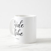 Moderne minimalistische Junggesellinnenparty Braut Kaffeetasse (Vorderseite Links)