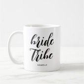 Moderne minimalistische Junggesellinnenparty Braut Kaffeetasse (Links)