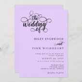 Moderne Minimalistische Kalligrafie Einladung (Vorne/Hinten)