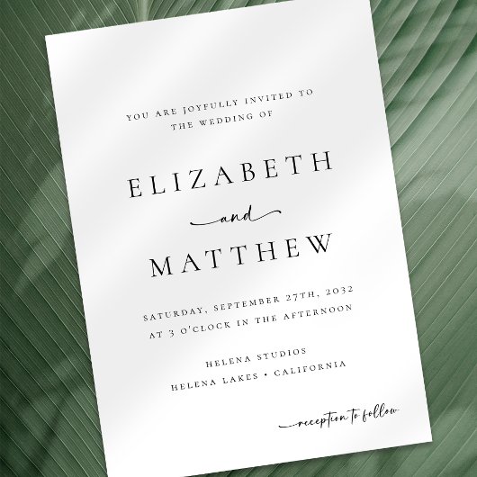 Moderne Minimalistische Kalligrafie Einladung