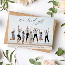 Moderne Minimalistische Kalligrafie-Foto-Hochzeit