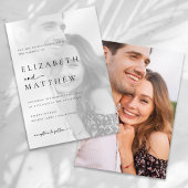 Moderne Minimalistische Kalligrafie-Foto-Hochzeit Einladung