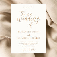 Moderne Minimalistische Kalligrafie-Hochzeit