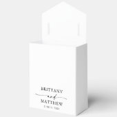 Moderne Minimalistische Kalligrafie-Hochzeit Geschenkschachtel (Offen)