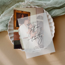 Moderne Minimalistische Kalligrafie-Hochzeit