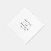 Moderne Minimalistische Kalligrafie-Hochzeit Serviette (Ecke)