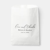 Moderne Minimalistische Kalligrafie Hochzeitsstimm Geschenktütchen (Vorderseite)