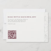 Moderne Minimalistische Kalligrafie - QR-Code Einladung (Rückseite)