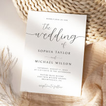 Moderne Minimalistische Kalligrafie Schwarz-weiße 