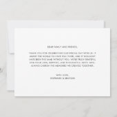 Moderne Minimalistische Kalligrafie Script Foto Ho Dankeskarte (Rückseite)