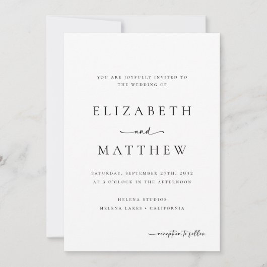 Moderne Minimalistische Kalligrafie Script Foto Ho Einladung (Vorderseite)