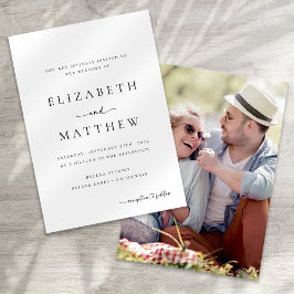 Moderne Minimalistische Kalligrafie Script Foto Ho Einladung