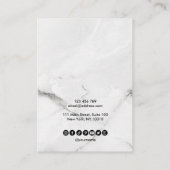 Moderne Minimalistische Kalligrafie Visitenkarte (Rückseite)