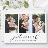 Moderne Minimalistische Kalligraphie 3 Fotos Hochz Ankündigung