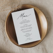 Moderne Minimalistische Kalligraphie 5 x 7 Hochzei Menükarte