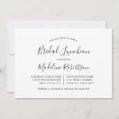 Moderne Minimalistische Kalligraphie Bridal Lunche Einladung (Vorderseite)