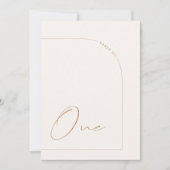 Moderne Minimalistische Kalligraphie Eine Tischnum Einladung (Vorderseite)