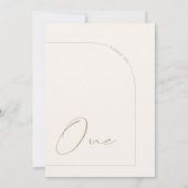 Moderne Minimalistische Kalligraphie Eine Tischnum Einladung (Rückseite)