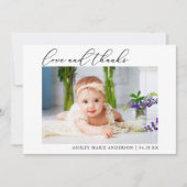 Moderne Minimalistische Kalligraphie-Liebe dank Ne Dankeskarte (Vorderseite)