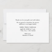 Moderne Minimalistische Kalligraphie-Liebe dank Ne Dankeskarte (Rückseite)