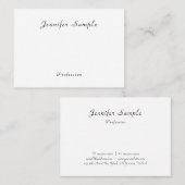 Moderne Minimalistische Kalligraphie Name Template Visitenkarte (Vorne/Hinten)