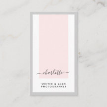Moderne Minimalistische Kalligraphie Pink & Grau V