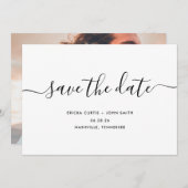 Moderne Minimalistische Kalligraphie Save The Date (Vorne/Hinten)