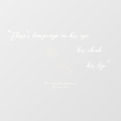 Moderne Minimalistische Kalligraphie-Schrift Elega Fensteraufkleber (Blatt)