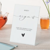 Moderne Minimalistische Kalligraphie Sockelschild (In Situ)