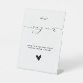 Moderne Minimalistische Kalligraphie Sockelschild (Vorderseite)