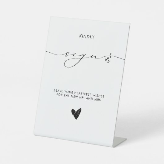 Moderne Minimalistische Kalligraphie Sockelschild (Vorderseite)