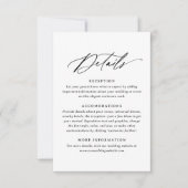 Moderne Minimalistische kalligraphische Hochzeitde RSVP Karte (Vorderseite)