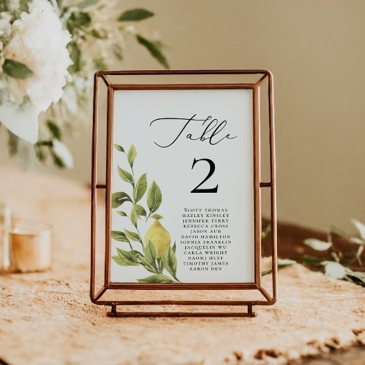 Moderne Minimalistische kalligraphische Hochzeitna Tischnummer