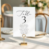 Moderne Minimalistische kalligraphische Hochzeitsn Tischnummer
