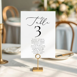 Moderne Minimalistische kalligraphische Hochzeitsn Tischnummer