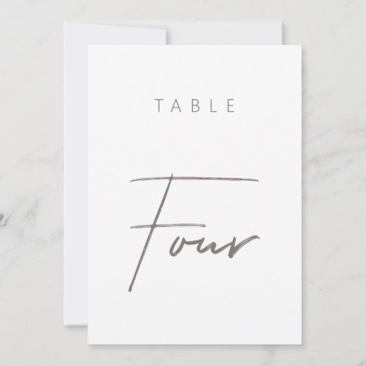 Moderne Minimalistische kalligraphische Hochzeitss (Rückseite)