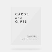 Moderne Minimalistische Karten und Geschenke für H Acrylschild (Vorderseite)