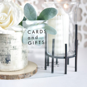 Moderne Minimalistische Karten und Geschenke für H Acrylschild