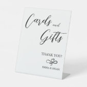 Moderne Minimalistische Karten und Geschenke Hochz Sockelschild (Vorderseite)