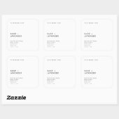 Moderne Minimalistische Kerze Kosmetik Quadratischer Aufkleber (Blatt)