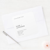 Moderne Minimalistische Kerze Kosmetik Quadratischer Aufkleber (Umschlag)