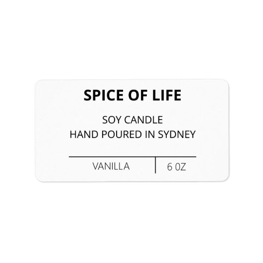 Moderne Minimalistische Kerzen Adressaufkleber (Vorne)