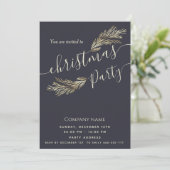 Moderne minimalistische Kieferngärten Weihnachten Einladung (Stehend Vorderseite)