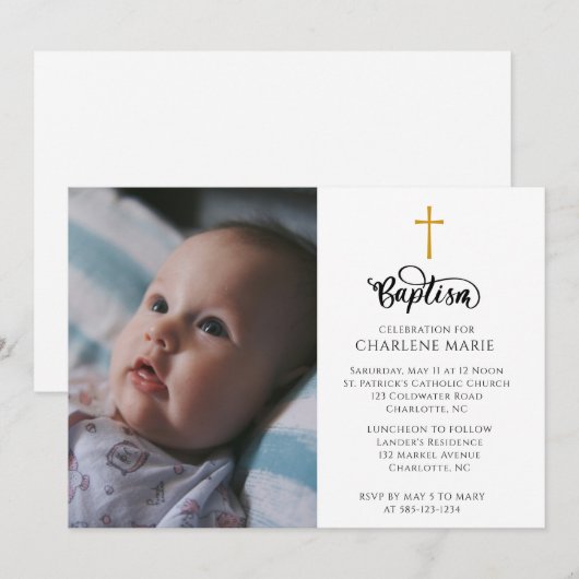 Moderne Minimalistische Kinderdusche Einladung (Vorne/Hinten)