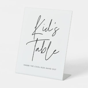 Moderne Minimalistische Kinderhochzeit Sockelschild