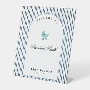 Moderne & Minimalistische Kinderwagen-Baby-Party B Sockelschild