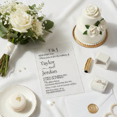 Moderne Minimalistische Klare Acryl-Hochzeitseinla Acryleinladungen