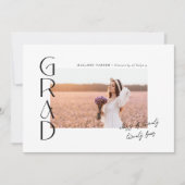 Moderne Minimalistische Klasse 2024 6 Foto Abschlu Einladung (Vorderseite)