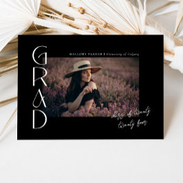 Moderne Minimalistische Klasse 2024 6 Foto Abschlu Einladung