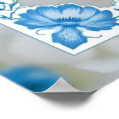 Moderne Minimalistische klassische Blume Hochzeit Poster (Ecke)